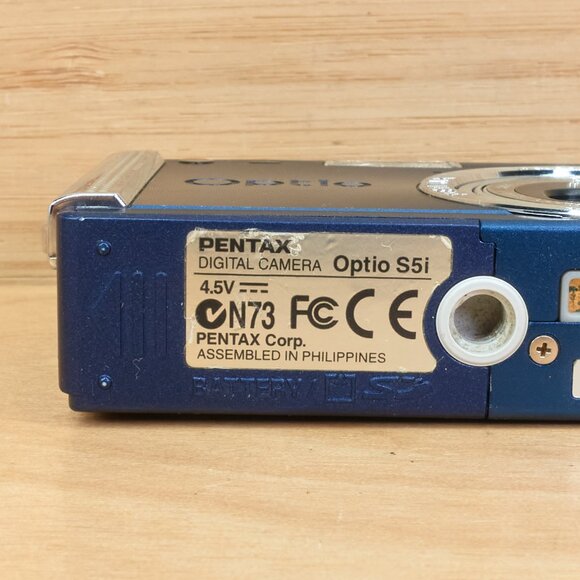Pentax Optio S5i 5.0MP Digital Camera / Blue / Ultra Compact / Tested & Working - Picture 8 of 10
